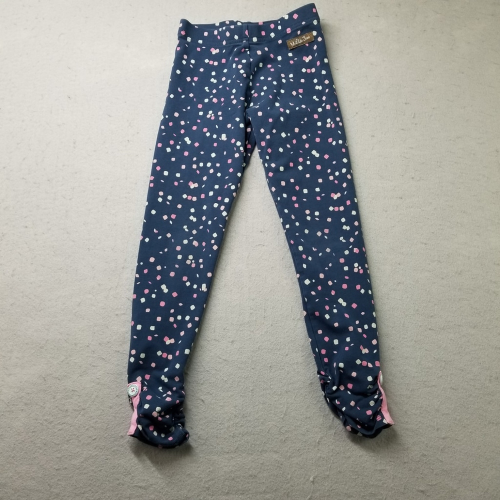 Matilda Jane Leggings Girls Size 6 Blue Geometric AOP Allover Tight Fit